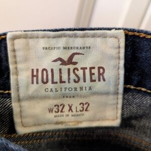 Hollister Dark Blue Men's Button fly Jeans